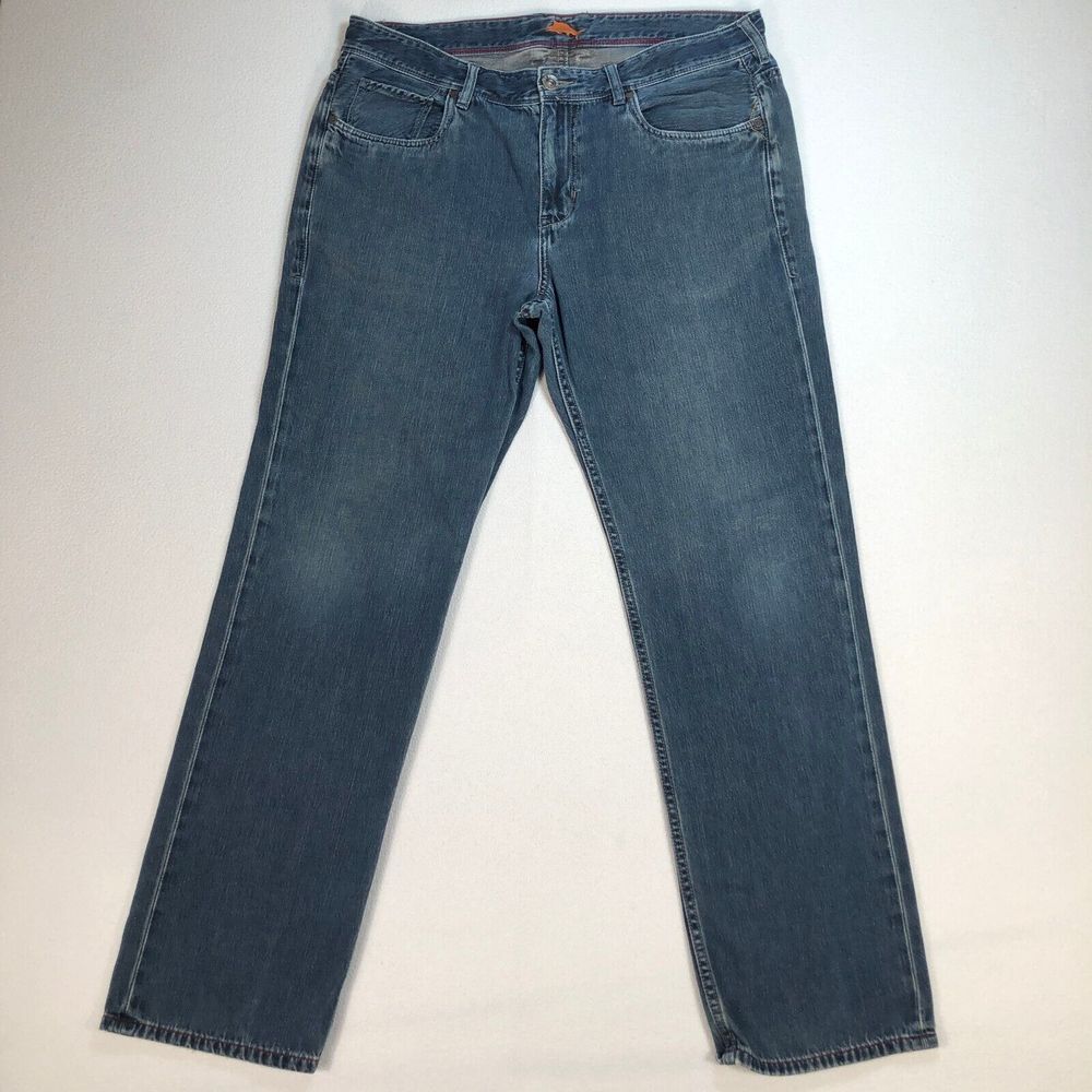 Tommy Bahama Jeans Men's 36x31 Blue Cayman Island‎ Relaxed Straight Leg Denim